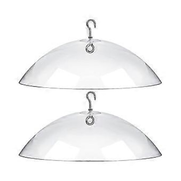 2-pack Fågelfoder Skyddskåpa, Kupol Skyddskupol, Regnskydd för Hängande Fågelfoder