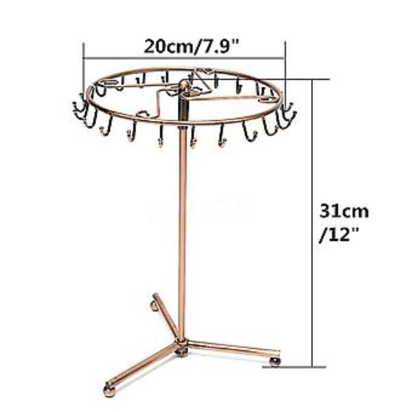 Smykker Roterende Ring Display H Izer Halskjede D Stativ 23 Kroker