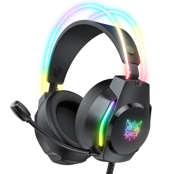 Neon Magic Gaming Headset - Dynamisk Rgb-belysning, uppslukande stereoljud och ultimat komfort