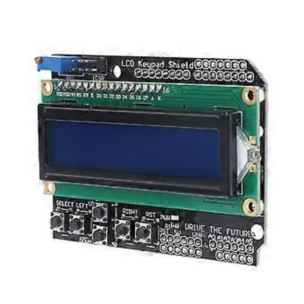 LCD 1602 16x2 Näppäimistösuojakilpi Sininen Taustavalo Robotille