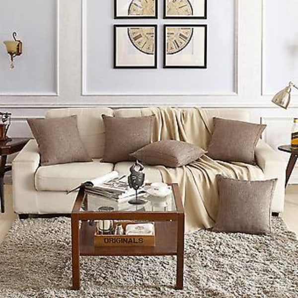 45 x 45 cm Pudebetræk Sofa Komfortabelt Pudebetræk Hjemmekontor Indretning Kaffe