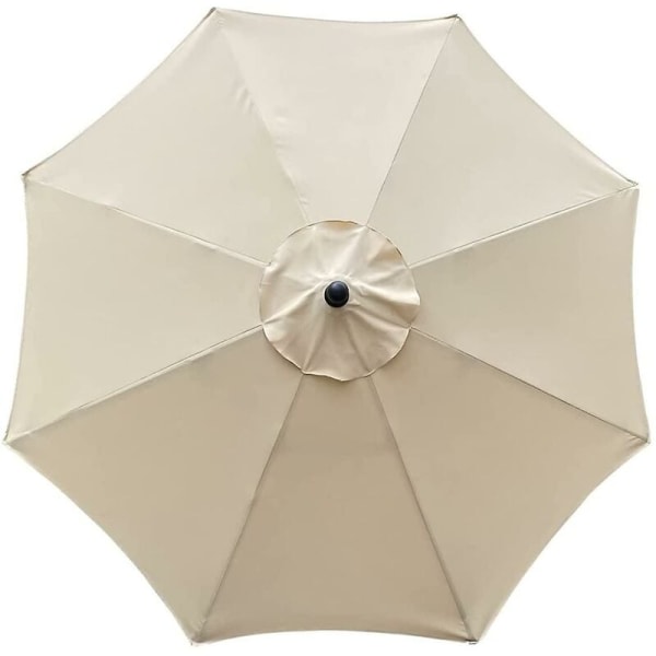 Ersandy parasolltrekk, 8 ribber, 3m, vanntett, UV-bestandig, erstatningsstoff, for uteplass, utendørs, uteplass, beige