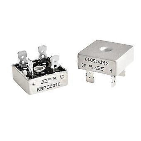 5 x KBPC5010 1000V 50A Metallhus 4 Pin Enkelfase Diode Bro Likretter