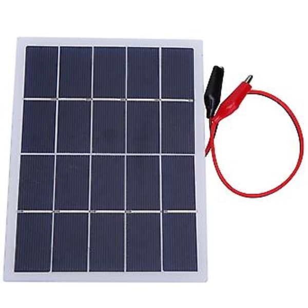 DIY Solpanel, 3W 5V Polykrystallinsk Silicium Solcellepanel Solcelle Lamineret Plade Brugervenligt Design