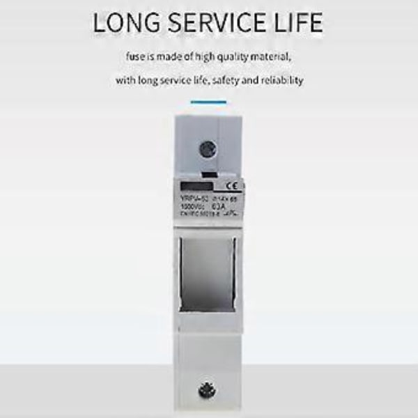 1000VDC 14x51mm PV DC Sikring Solcelle Sikringsbase til Fotovoltaisk Systembeskyttelse-