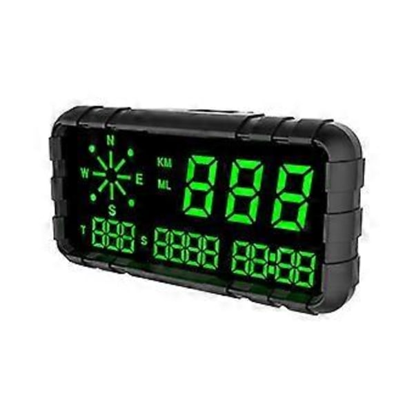 C3012 HUD Nopeusmittari Matkamittari Kompassi Head Up Display GPS Digitaalinen Näyttö Isot Fontit Universaali Kaikille Autoille
