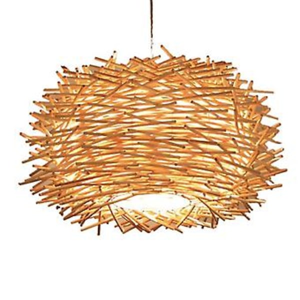 30cm LED Handvävd Rotting Lampskärm Personlig Ljuskrona Korridor Vardagsrum Café Butik Matsal