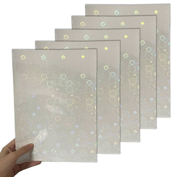 8,27x11,69 tum Holografisk Kall Laminat Film Fjäril Glas Hjärtform