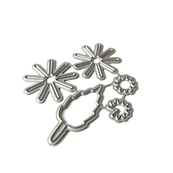 Blomsterblad Metallskärverktyg Stencil Scrapbooking Diy Album Stämpel Papperskort