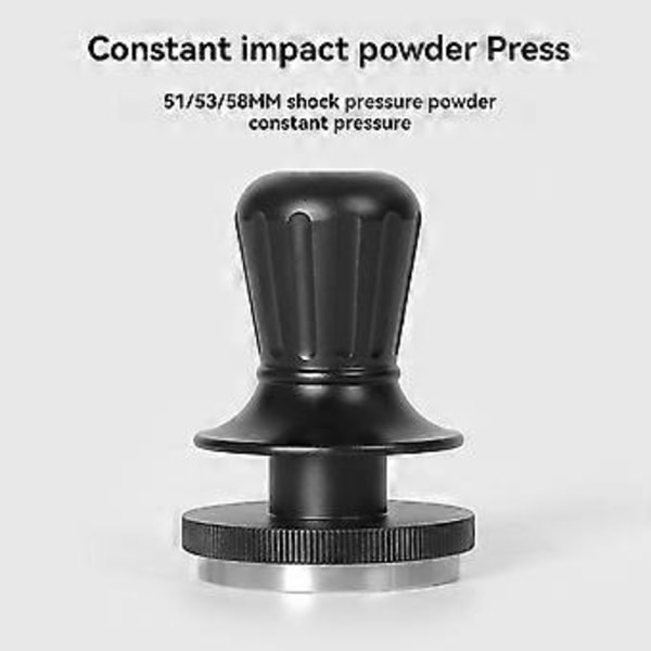 58mm Kaffetamper Konstant Kraft Pulvertamper Espresso Gängtamper Pulverpress Hammare Kaffedistributör