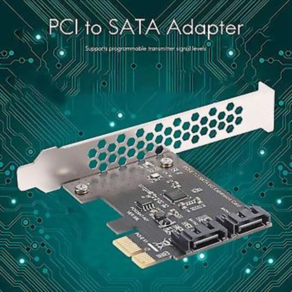 Pcie Pci Express Til Sata3.0 2-port Sata Iii 6g Udvidelseskort Adapter