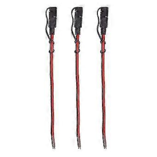 3 stk. 14awg Sae Skjøtekabel 2-pinners Sae-kontakt Nnect Plugg 20a Sol...
