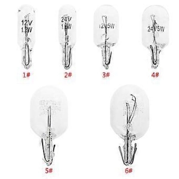 10 stk. Bil LED T5 W5W 1,2W 194 501 Lys Kilder Hvit Lampe Maker Side Instrument
