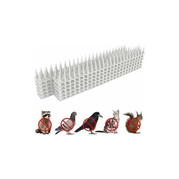 Balcony Anti Pigeon Spike Pigeon Repellent Anti Cat Anti Bird Bird Deterrent Pigeon Deterrent Bird Tech Garden Protection Spikes 3.6m (White)