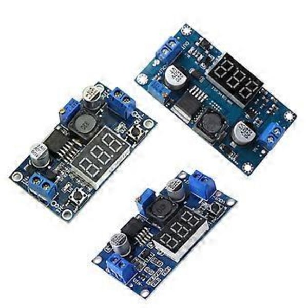 för DC 4.0~40 till 1.3-37V LED Voltmeter Nedtrappningsomvandlare Modul LM2596