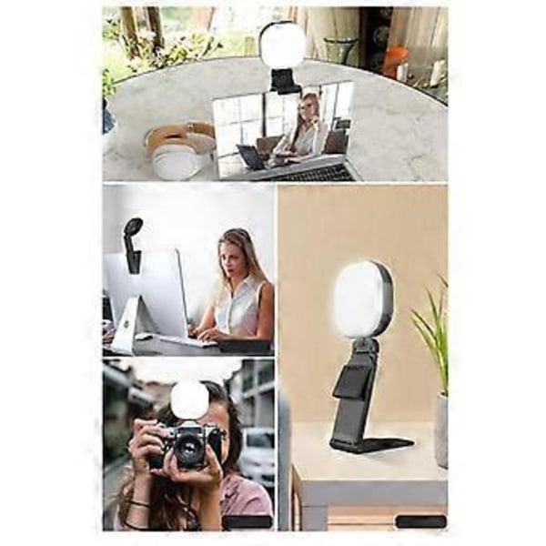 F-610 Kiinnike Täyttövalo 3000-7200K LED Live Selfie -valo Tietokoneen Täyttövalo Videoneuvottelu Täyttövalo LED-videovalo