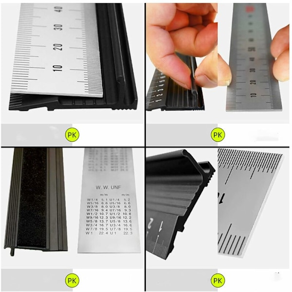 30 cm metal lineal, teknisk tegnekit, geometriværktøj, gør-det-selv-værktøj, arkitektlineal til studerende, tømrerarbejde, kunstnere