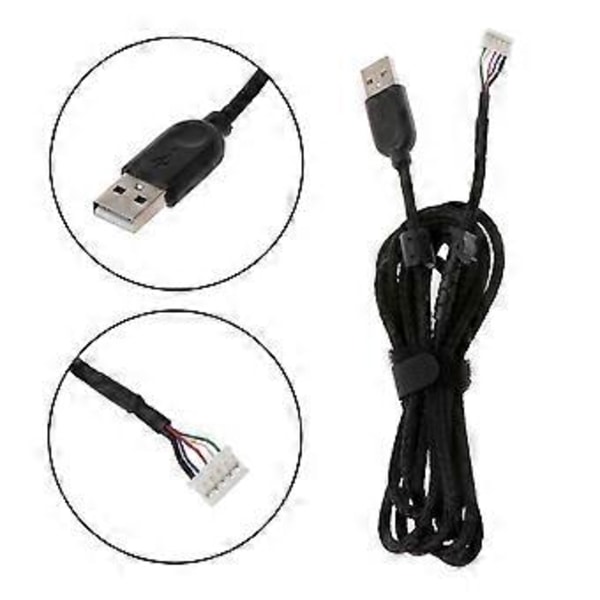 for G502 Gaming Datamus USB-kabel Erstatningstilbehør Slitesterk Nylonflettet Musekabel