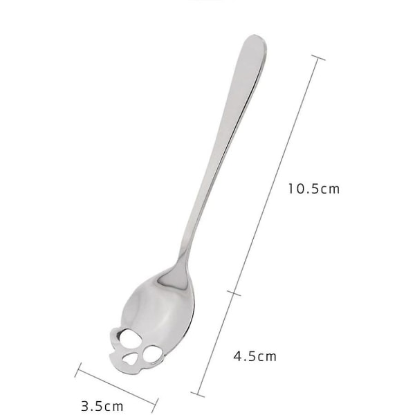 6 kpl kalloteetä, ruostumaton teräs, 15 cm kallokallosokerilusikka, kahvilusikka, astianpesukoneen kestävä, kallolusikka, kallolusikkasarja