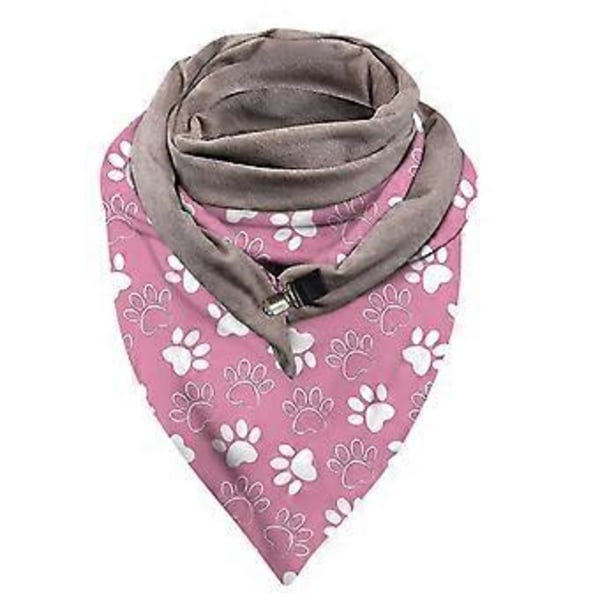 Universal Höst Vinter Varm Vindtät Kattmönstrad Dubbellagers Spännesscarf