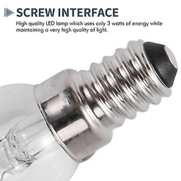2x E14 3w Led Komfyrhette Viftepære Varm