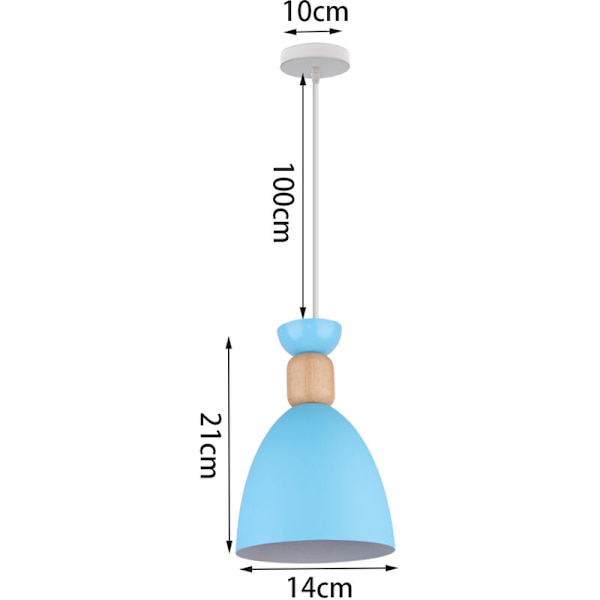 E27 Modern Takpendel Ljus Justerbar Kandelaber Inomhus Hängande Lampa Blå