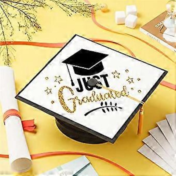 Sublimeringsemner Gradueringspynt Varmeoverføring Plate, MDF Selvklebende Grad Hatt Pynt til Festutstyr 5