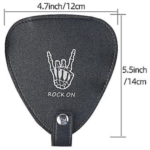 Guitar Plektre Holder Etui Taske Organizer Boks Inkluderer 22 Guitar Plektre Guitar Plektrum Opbevaringspose F