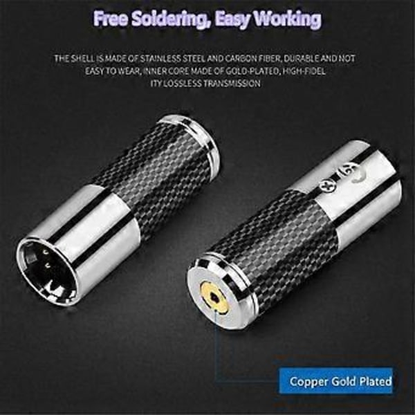 DAC Dekoder 4 Pin XLR Konnektor til 3.5 2.5 4.4 mm Jack Stik Audio Adapter Han Hun Konverter Kulfiber Skal 3.5mm