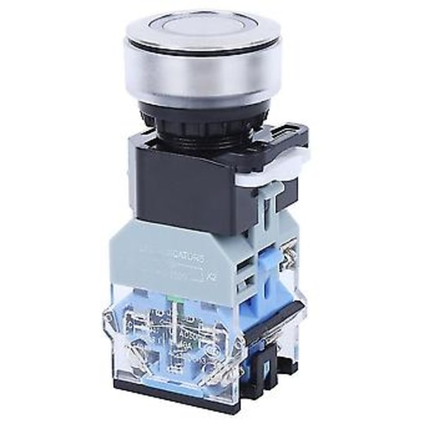 30mm Installationsdiameter Blått Ljus Tryckknappsbrytare Industriella Tillbehör GQ38 AC220V (Självlåsande)