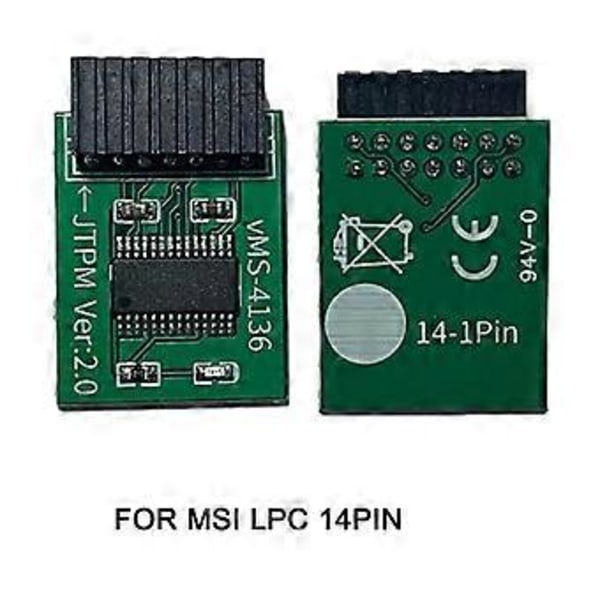 TPM Board 14Pin Til TPM 2.0 Modul LPC Interface Stærk Krypteringsmodul