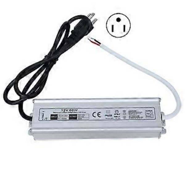 60W Vattentätt Switchat Nätaggregat IP67 LED Vattentätt Nätaggregat AC100-265V US-kontakt Utgång 12 V