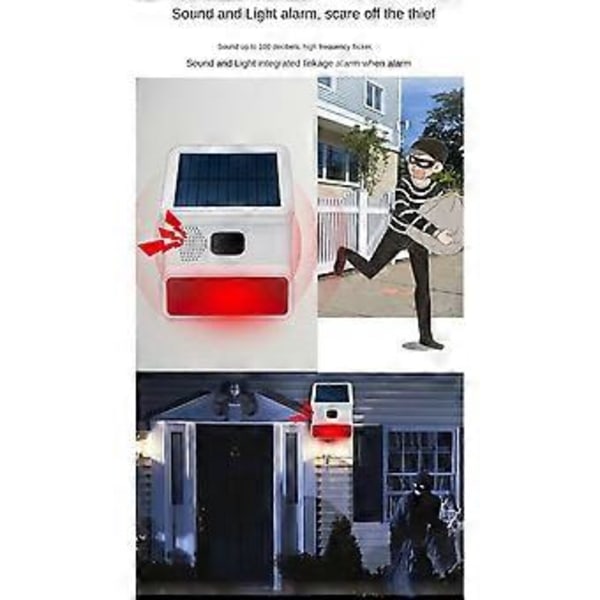 Trådløs Solar Strobe Alarm Lys Lyd Flash Udendørs Alarm Sirene til 433MHz Wifi GSM Alarm System til Hjem, Gård