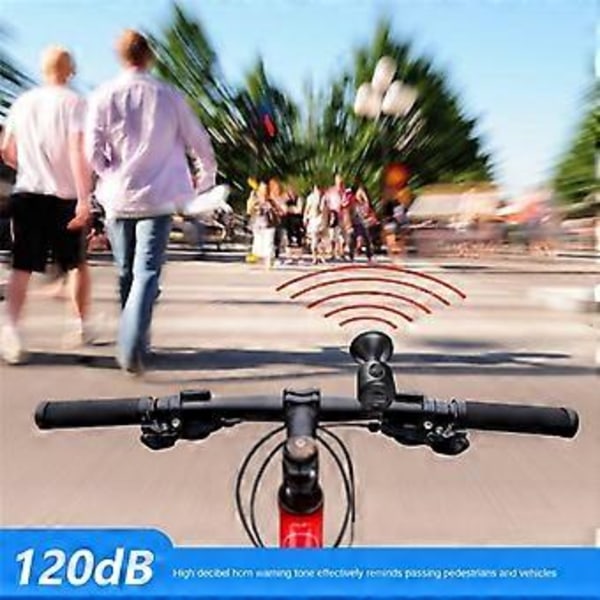 Elektrisk cykelhorn för barnskoter, hög decibel, ridutrustning, lätt bärbar elektrisk klocka