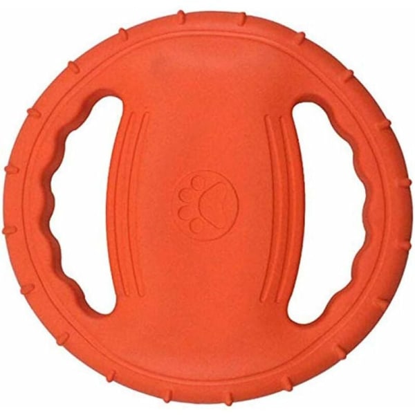 Kelluva koiran frisbee - Ulkokoulutukseen ja leikkiin - Kumifrisbee suurille koirille (oranssi)