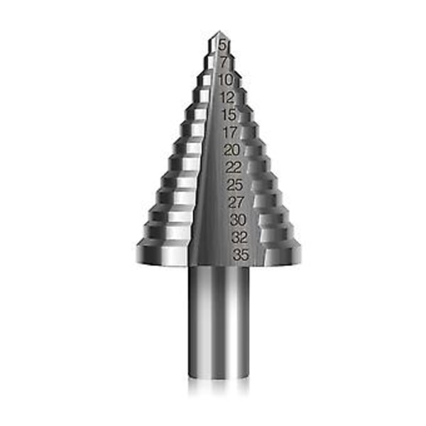 HSS Stegkonborr, Dubbelspårig Stegkonborr (5mm-35mm) med Titanbeläggning, Stark, Perfekt för Skruvdragarborrning O
