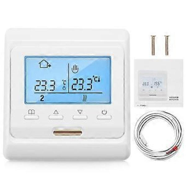 16A 230V LCD Programmerbar Varmegulv Varme Romtermostat Termoregulator Temperaturkontroller Manuell Mekanisk