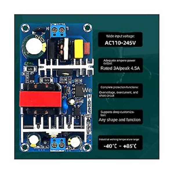 24V 3A Switch Board 70W Isolerad Modul AC - Inbyggd Modul / Till 24V