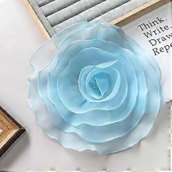 Vit Flerlagrad Tredimensionell Tyllblomma Corsage Bröllopsklänning Applikation Dekoration DIY Dekorativa Blommor