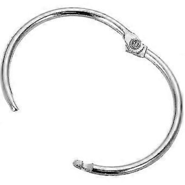50 stk. ringbindsringe 3,2 cm, el-belagte stålringe, løse blade ringbindsringe, nøgleringe, metalringe til indeks S.