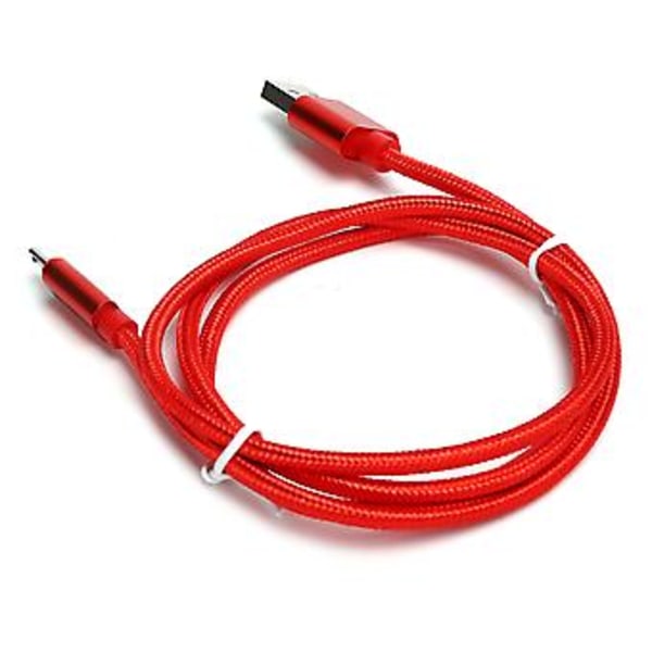 Flettet USB-kabel 1M Kraftig Flettet USB-ladekabel Data Sync-kabel Bemerkelsesverdig Klarhet