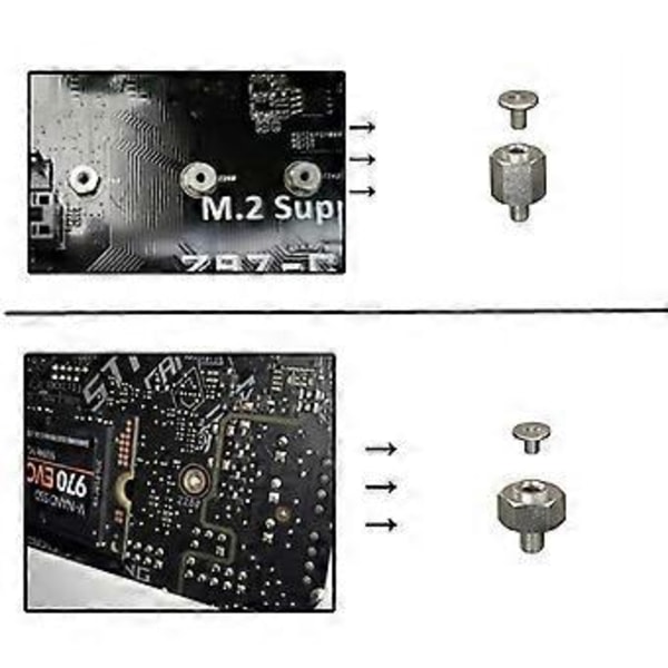 Nytt sett for M.2 Støtte Standoff Skrue SSD Monteringssett for -Asus Hovedkort Ha