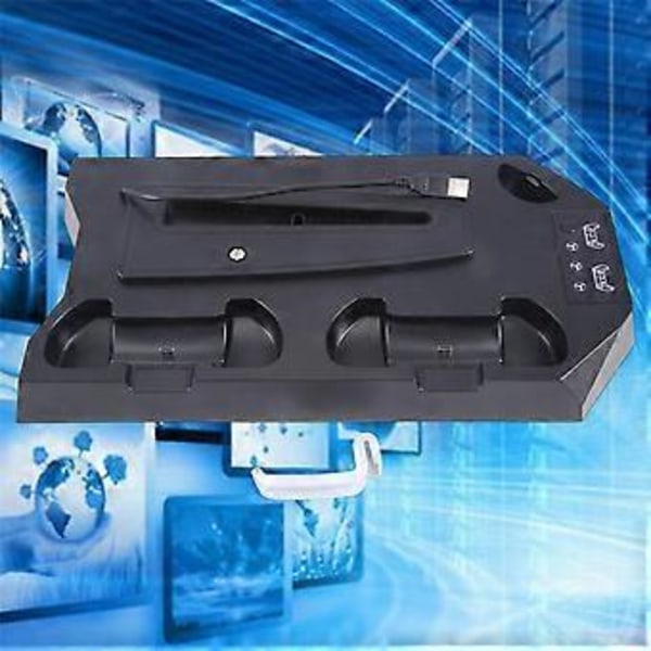 Slim/Jäähdytysteline DE/UHD-tuuletintelakalle Ultra Slim Monitoimiohjain Suora Latausteline, Musta
