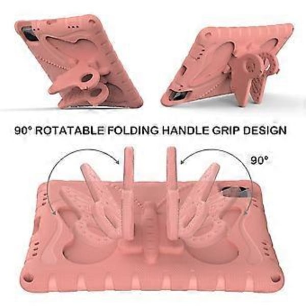 Børnetablet Cover til Pro 11 tommer 2024 Stødsikkert Cover Skal Stativ Etuier EVA Stativ Etui Pink