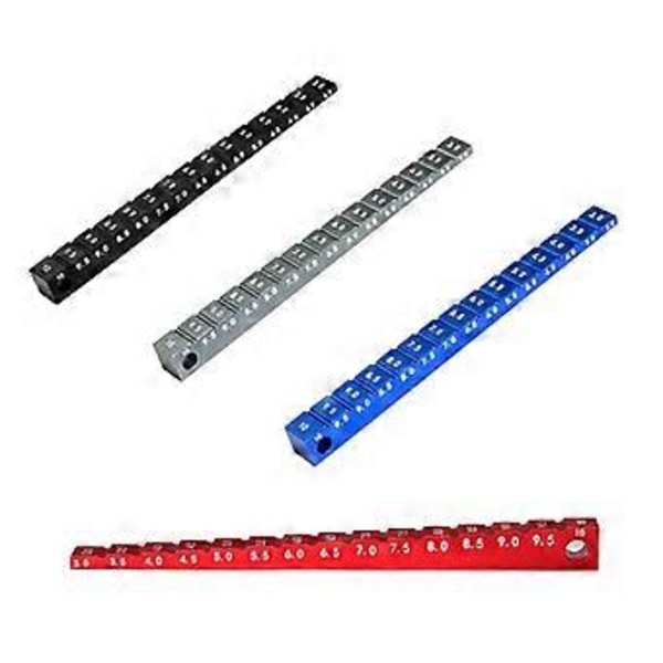 Justerbar Linjal Justering RC Bil Åkhöjd 3-10mm & Hjul Fälg Camber Verktyg RC Bil Del Röd