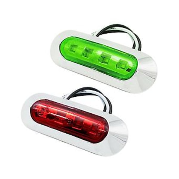 2 kpl Kestävät merisignaali valot 24V LED Navigointivalo Vene Jahti Lamppu