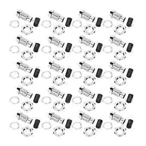20 stk. LED Holder Bezel Mount Messing Lysdiode Konkav Metalbase 5mm F5