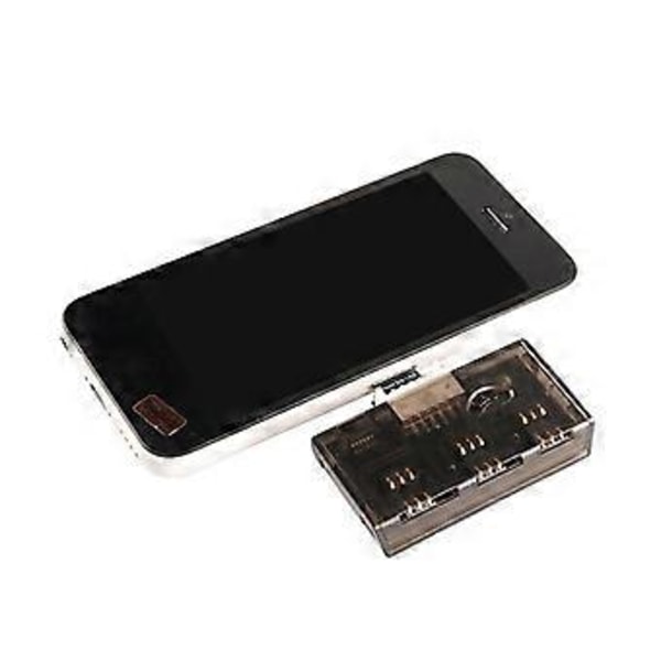 4-Slot SIM-kortadapter Multi-SIM-kortläsare Mini SIM Nano med separat kontrollbrytare för 5/6/7/8/X /Android