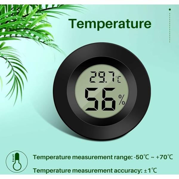 Mini digital LCD-termometer hygrometer temperatur fuktighet -5070℃ 10%99% Rh bärbar termometer termo hygrometer indikator (6 st - B) H