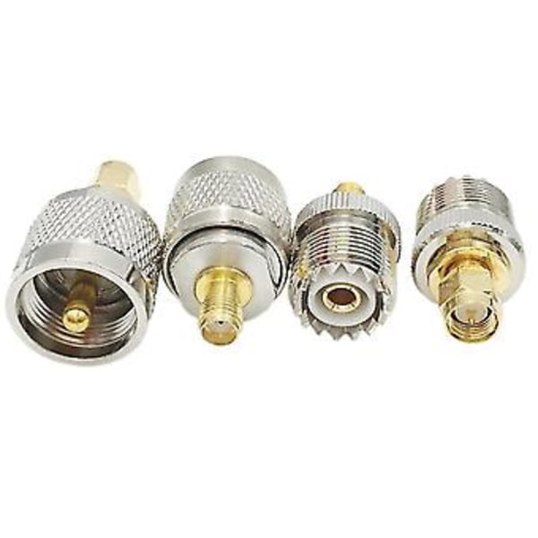 4 stk./sæt Uhf Sl16 Pl259 So239 til hanstik hun RF-konnektor testkonverter